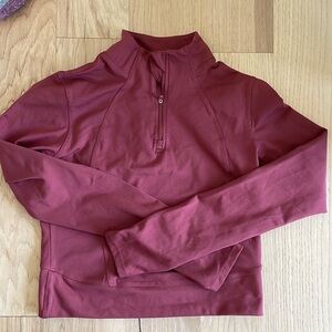 Running Cropped quarter zip